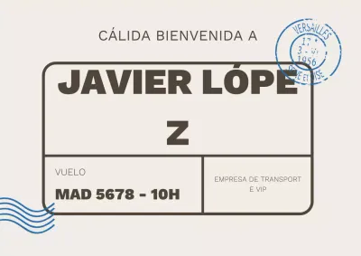 Póster de invitación de bienvenida clásico beige