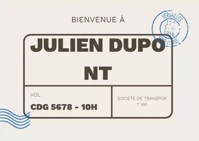 Affiche d'invitation de bienvenue classique beige