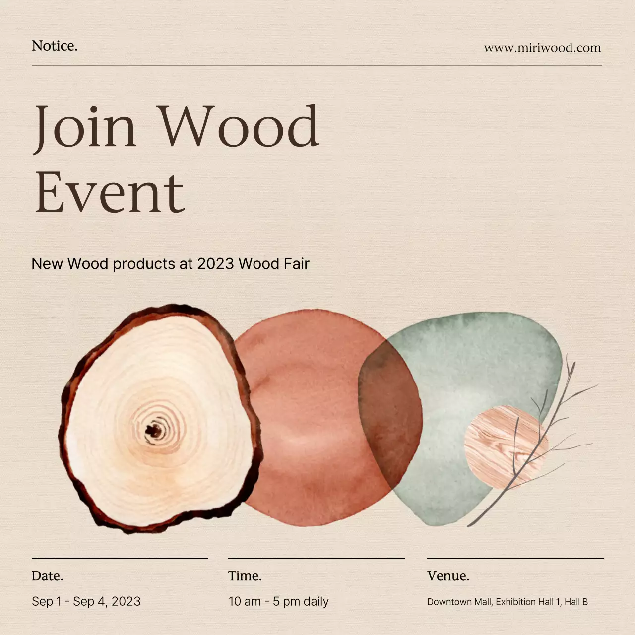 Hướng dẫn tham gia Hội chợ Gỗ đơn giản màu be