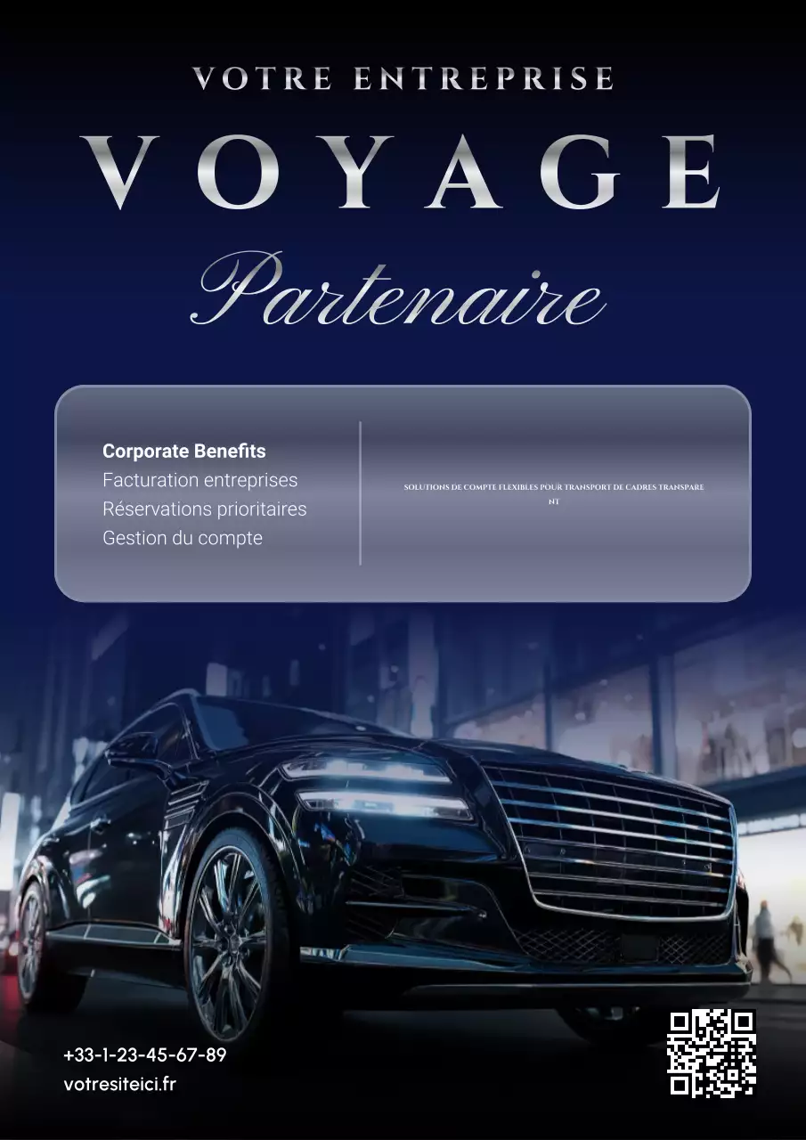 Flyer de promotion des transports de la Marine Elegant Travel