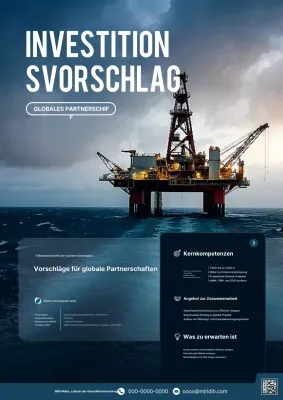 Blauer moderner Investitionsvorschlag