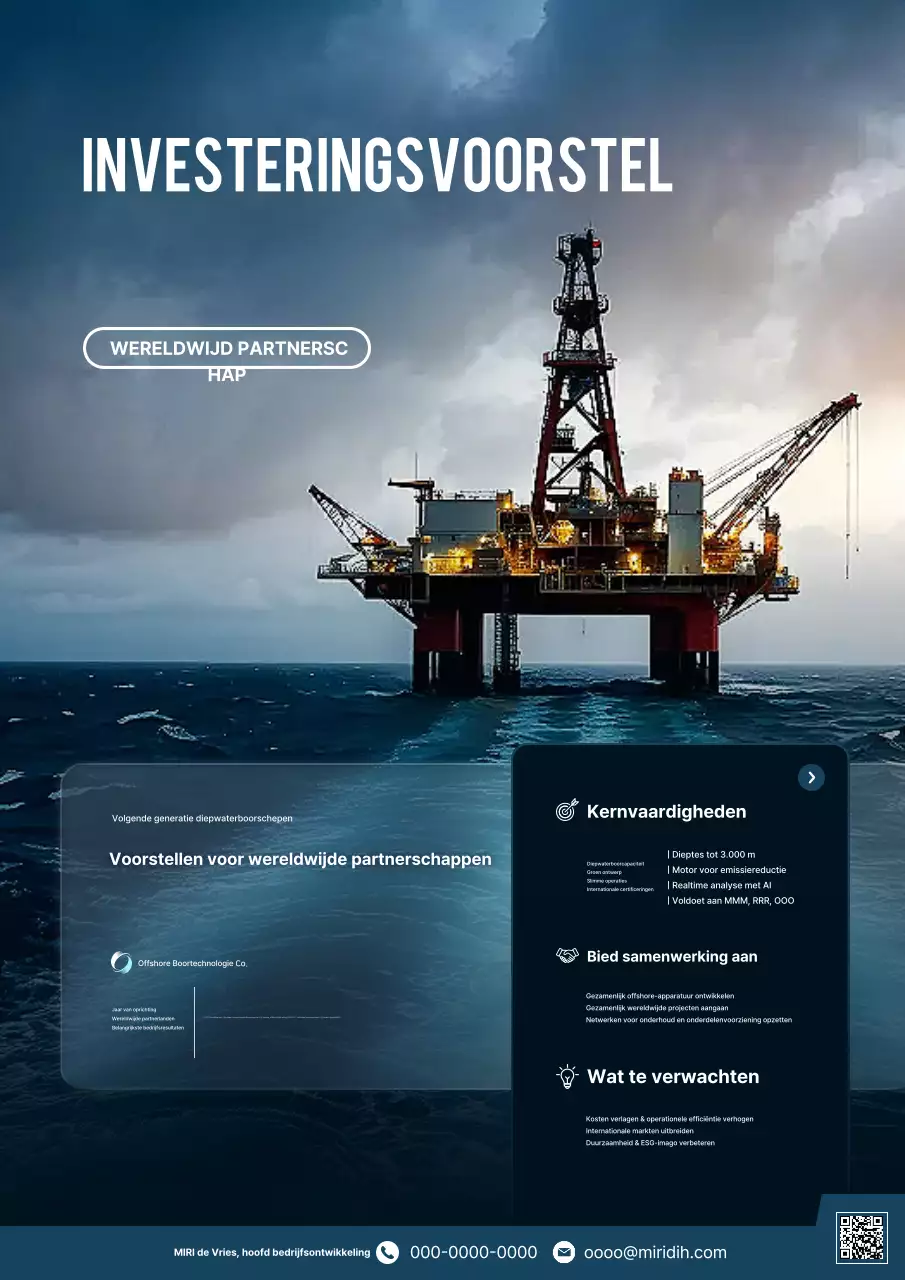 Blauw Modern Investeringsvoorstel