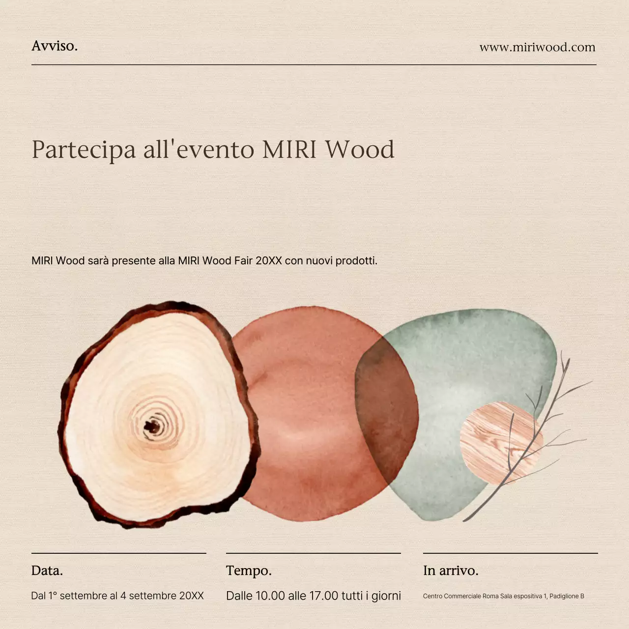 Guida alla partecipazione alla fiera Beige Simple Wood