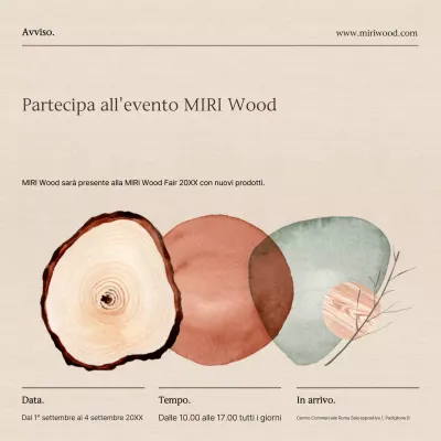 Guida alla partecipazione alla fiera Beige Simple Wood