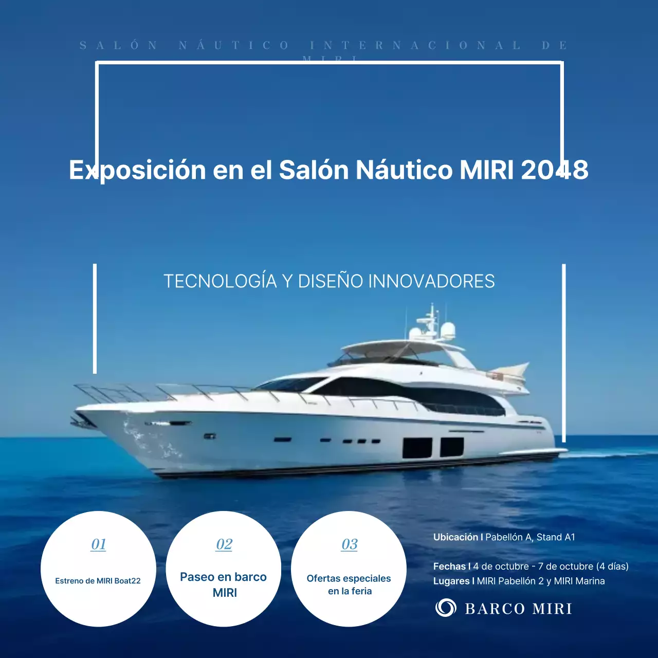 Información sobre la participación en el Blue Modern Boat Show