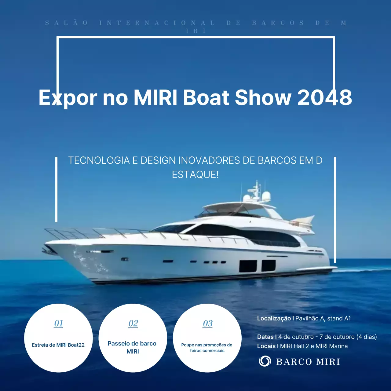 Informações sobre como participar do Blue Modern Boat Show