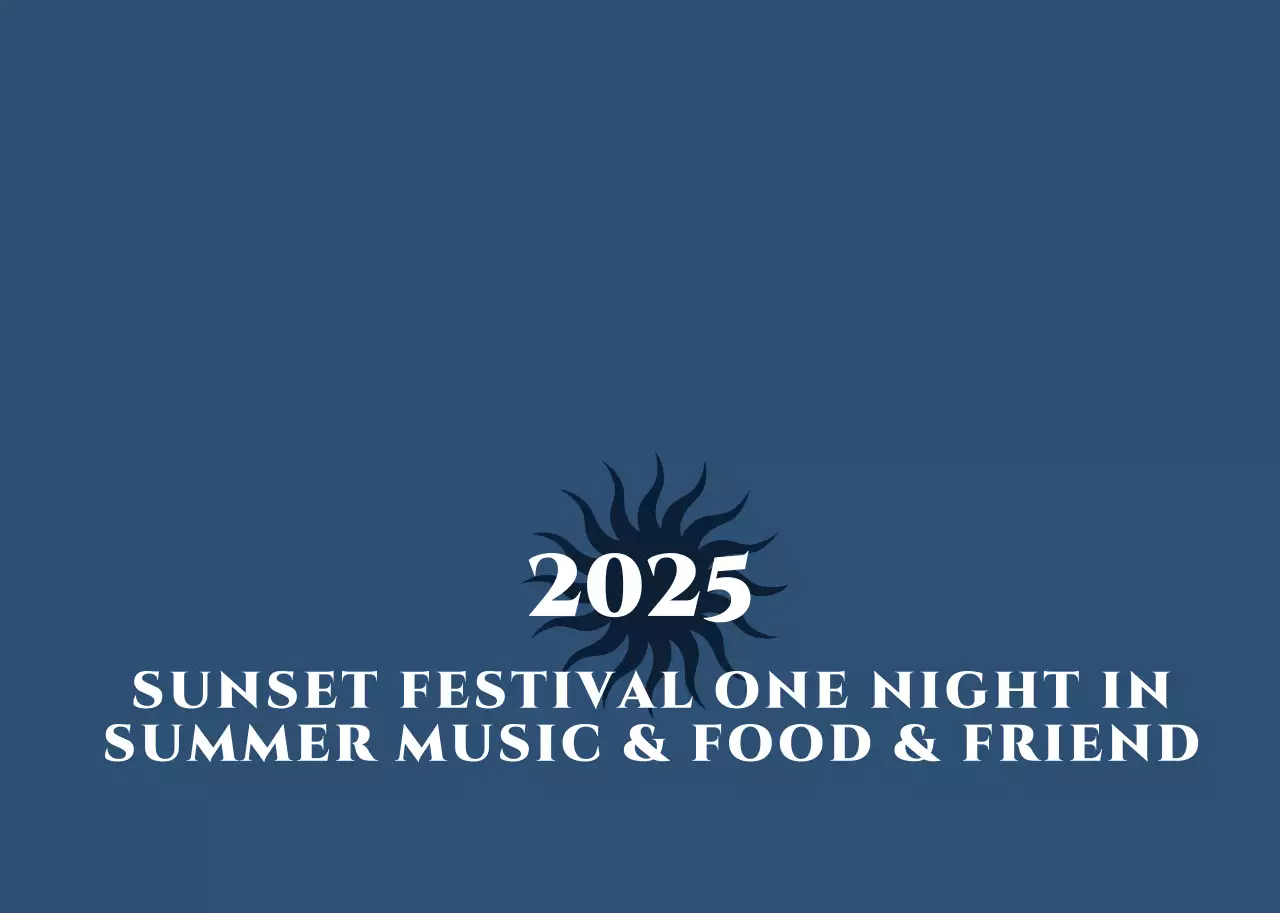 ネイビー モダン フェスティバル ロゴ テキストシンプル