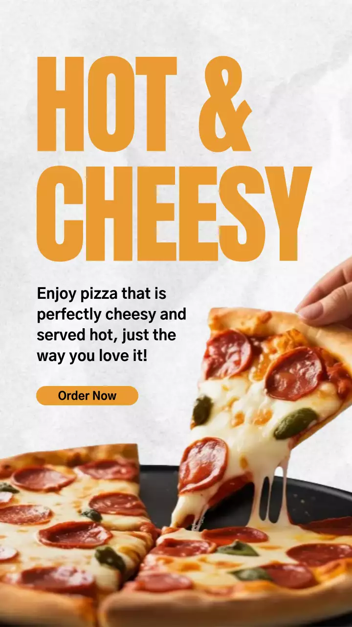 Orange Modern Pizza Promotion Instagram Post