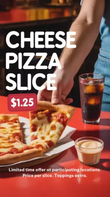 Red Modern Pizza Advertisement Instagram Post