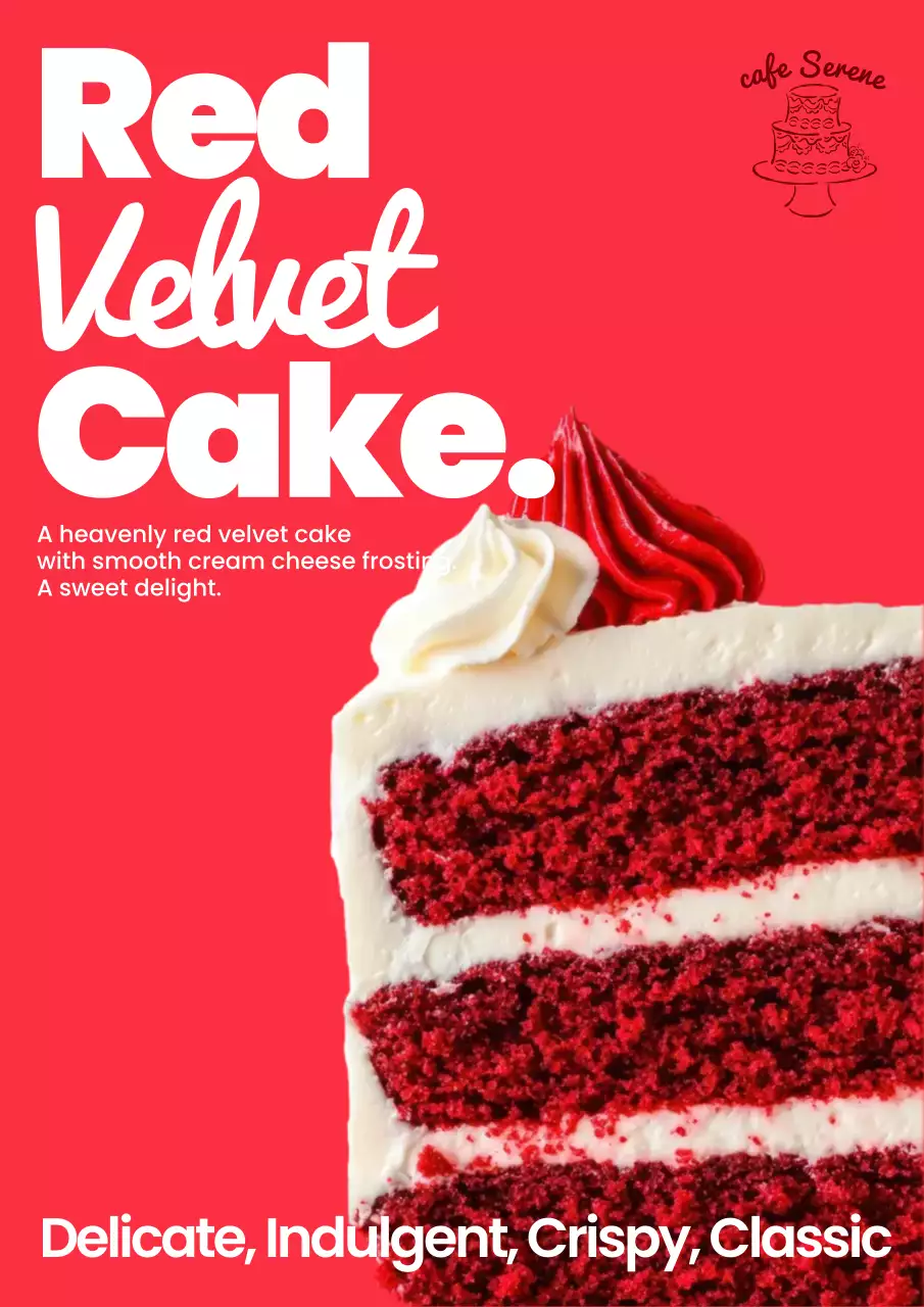 赤 ポップ ケーキ ポスター ポップ