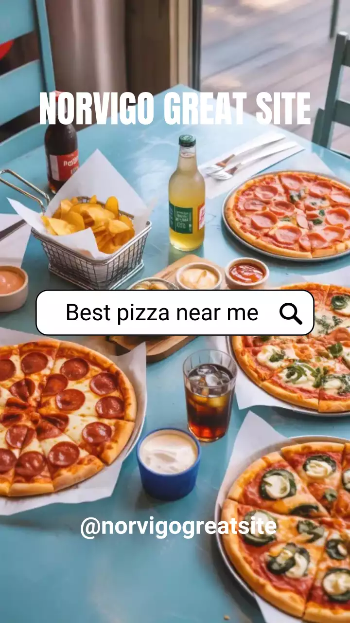 Blue Modern Pizza Advertisement Instagram Post