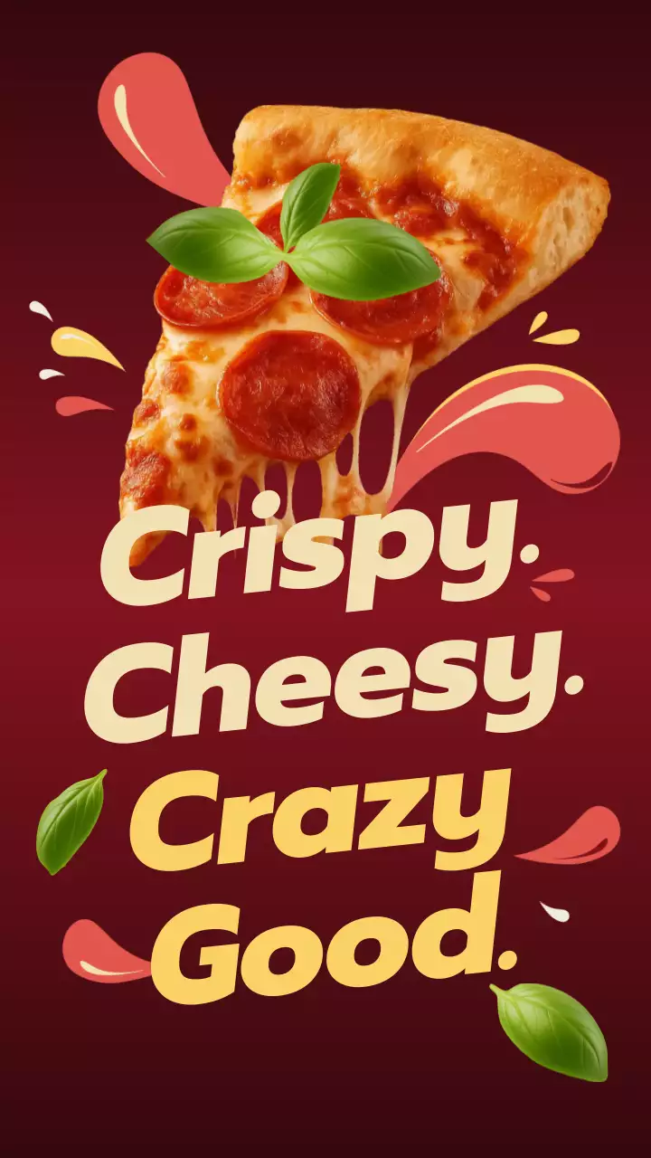 Red Bold Pizza Advertisement Instagram Post