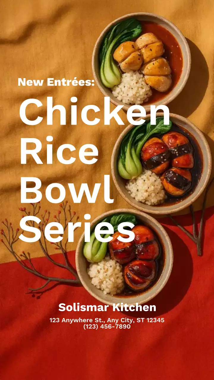 História do Instagram do cardápio do frango tradicional vermelho