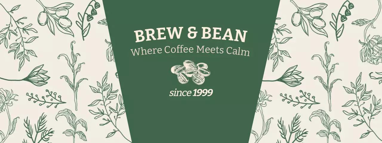 緑 上品 コーヒー ロゴ パターン