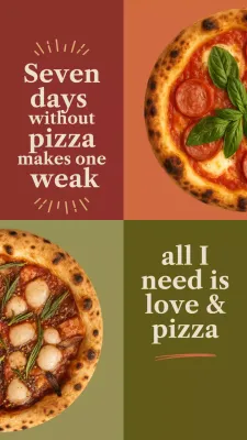 Brown Retro Pizza Advertisement Instagram Post