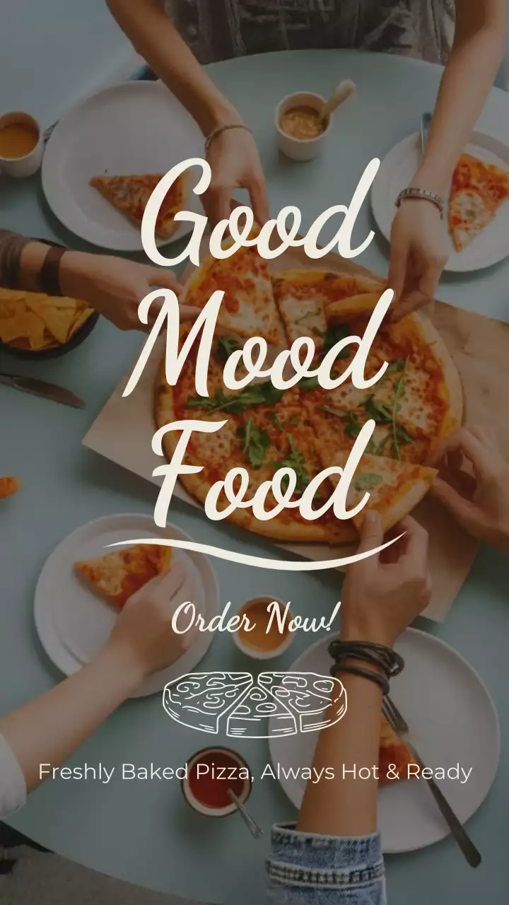 Beige Modern Pizza Advertisement Instagram Post