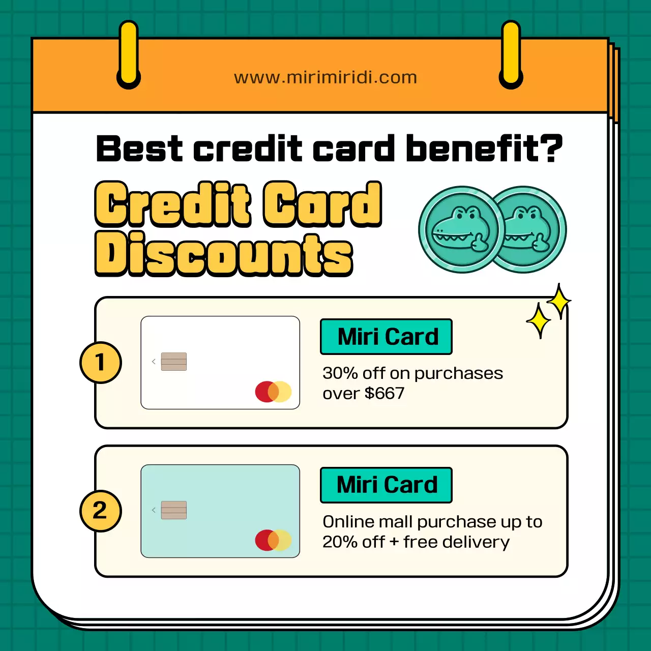 Orange Trendy Credit Promotion Social Media Post