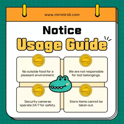 Orange Cartoon Notice Guideline Social Media Post