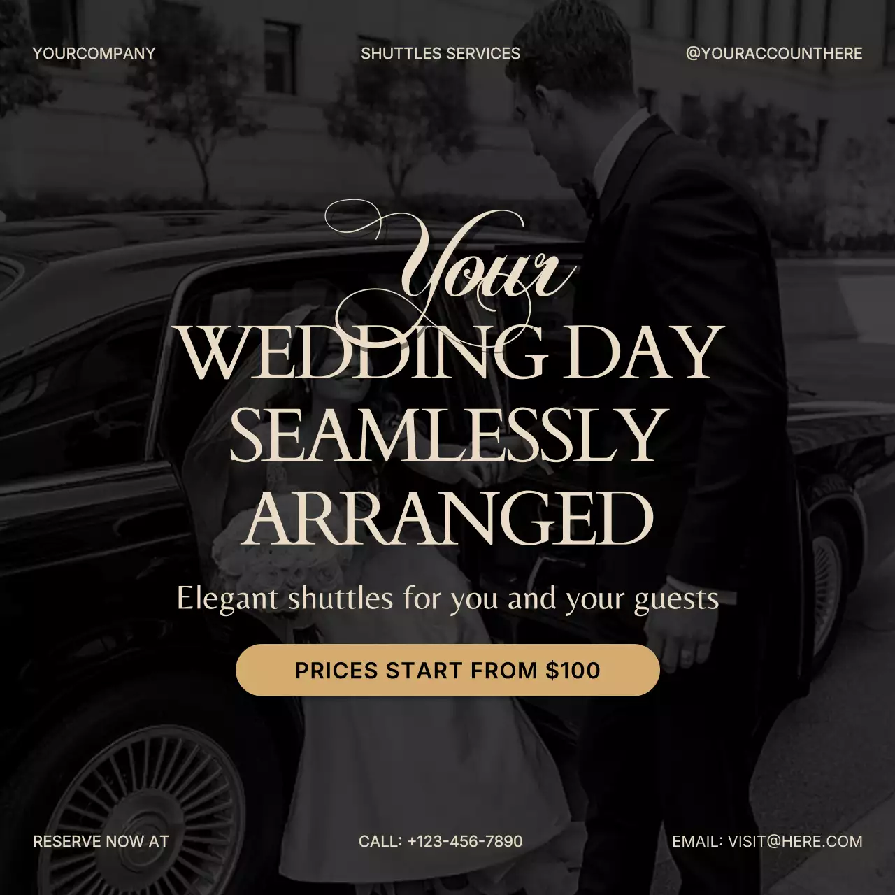 Navy Elegant Wedding Advertisement Instagram Post