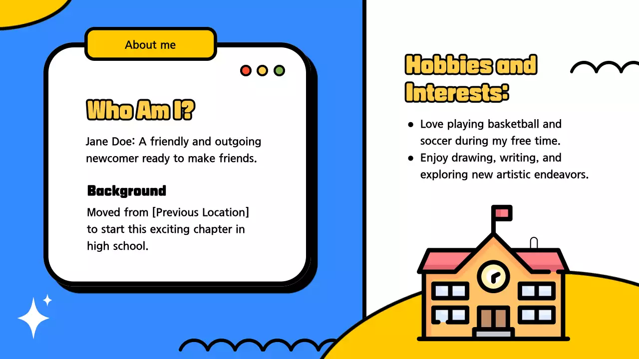 Yellow Retro School Announcement Presentation