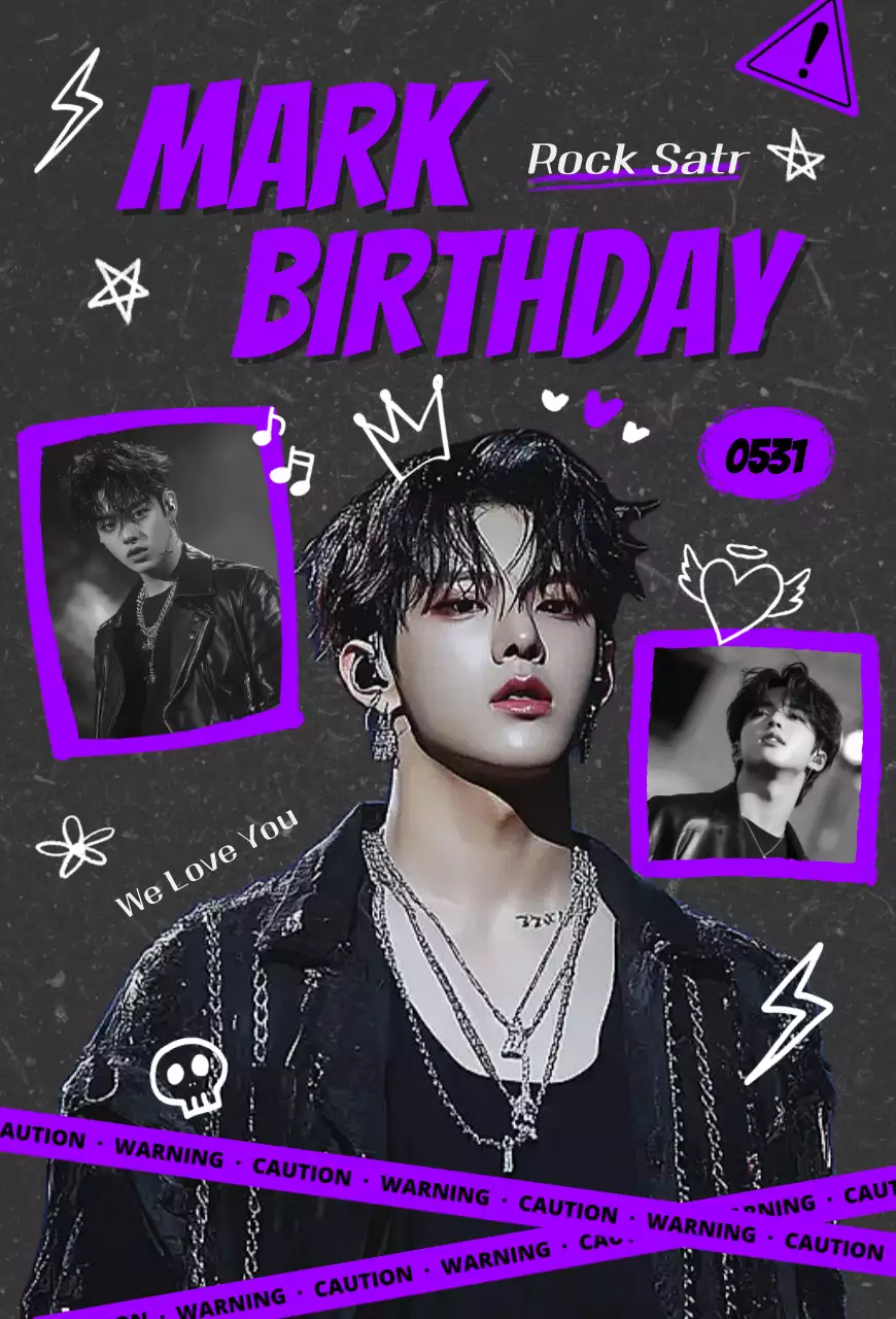 黒 ポップ 誕生日 ポスター ダークセンイル