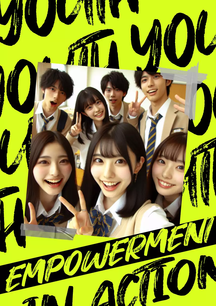 ネオン ポップ 学生 ポスター