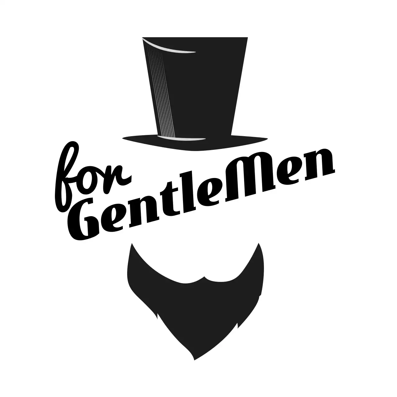黒 シンプル 紳士 ロゴ