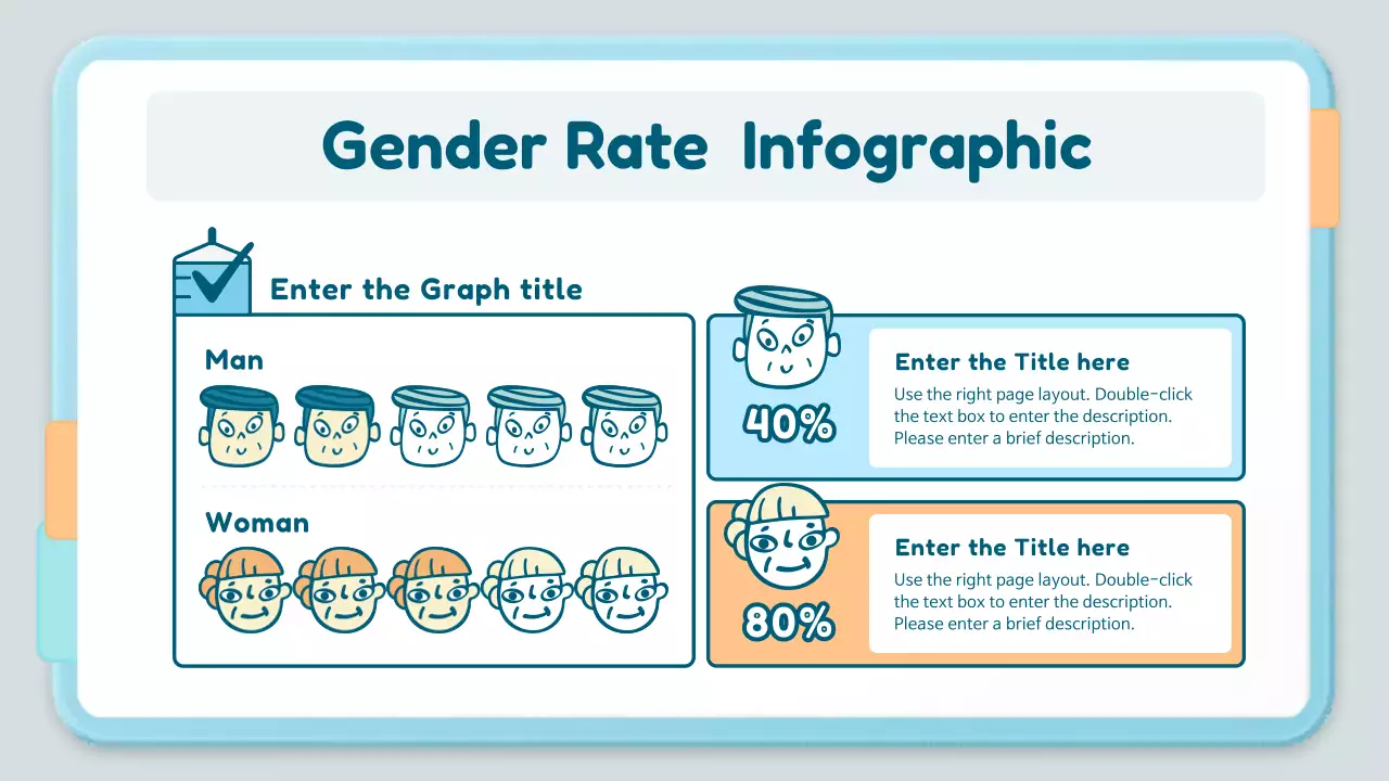 Blue Simple Gender Analytics Report Infographic