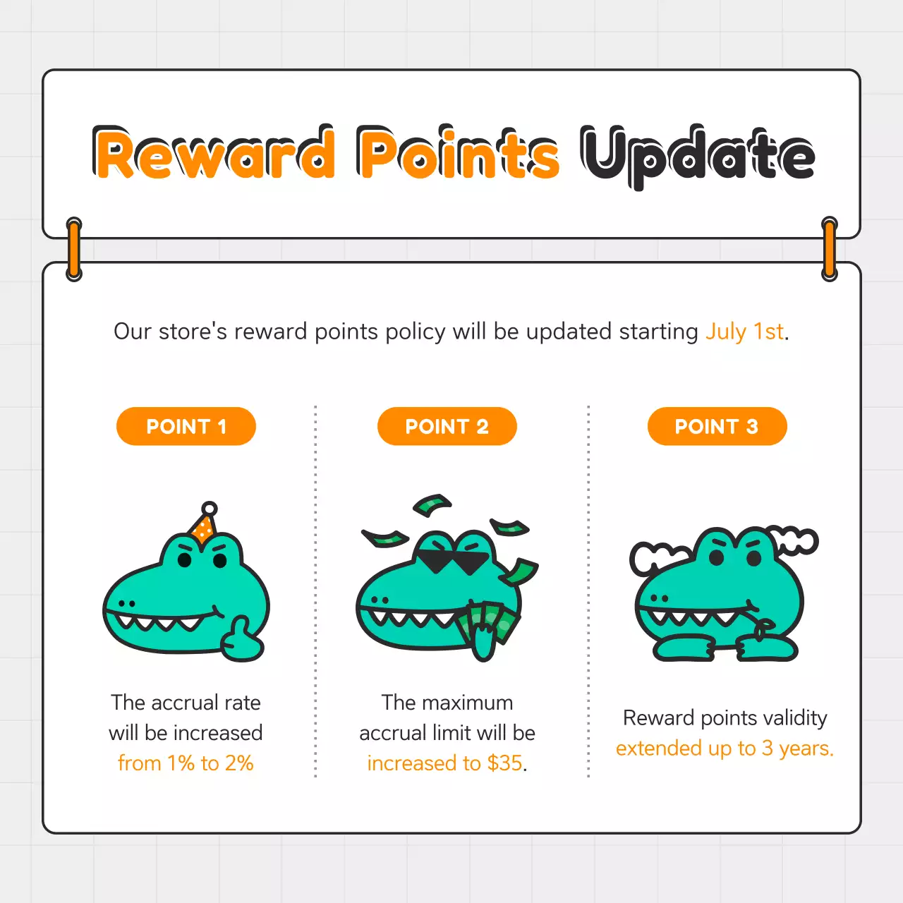 Orange Trendy Reward Announcement Social Media Post