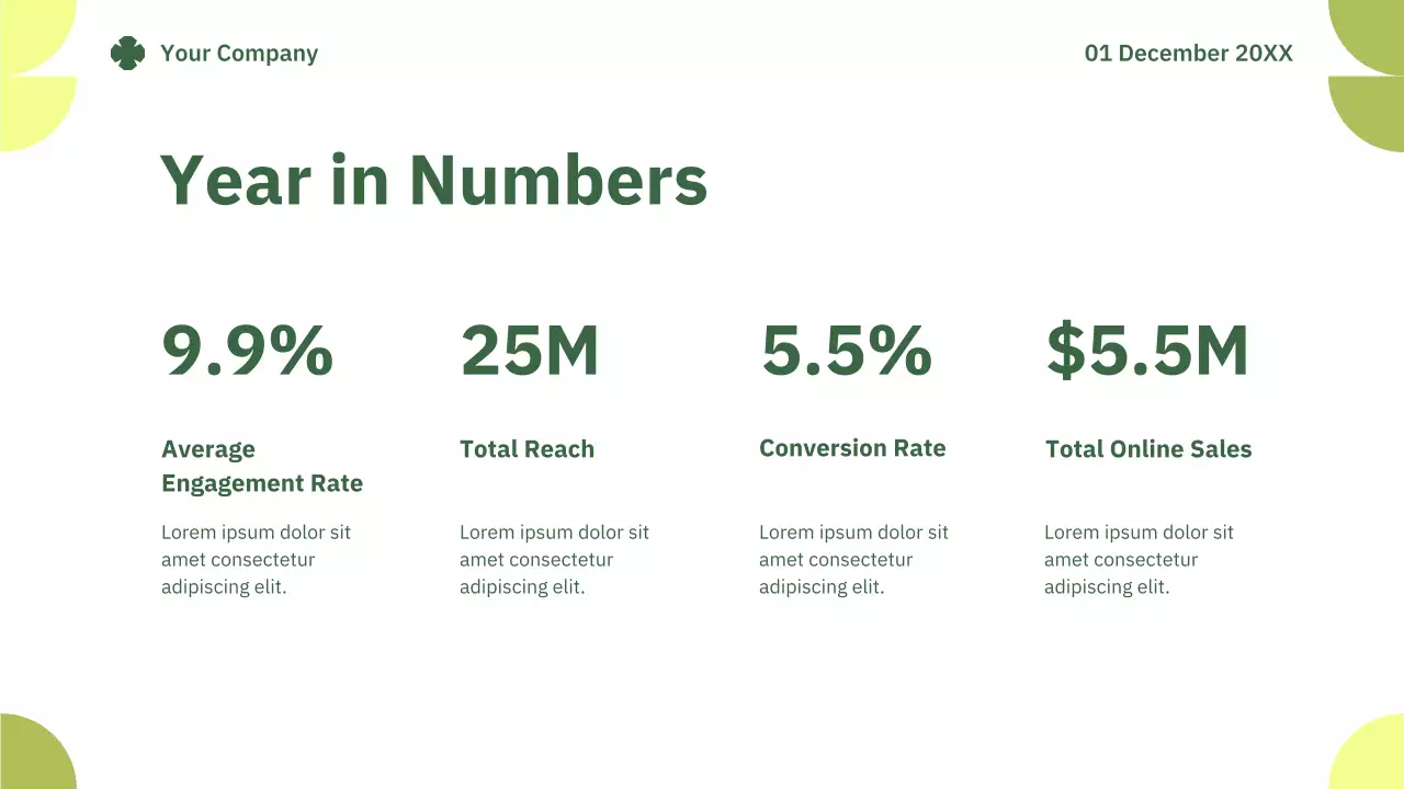 Green Simple Marketing Report