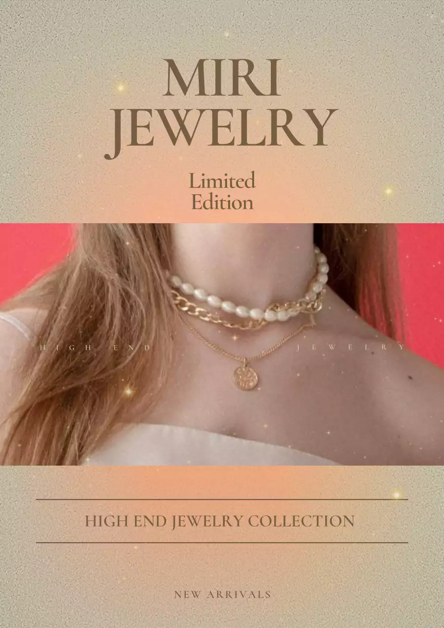 베이지 고급 주얼리 광고