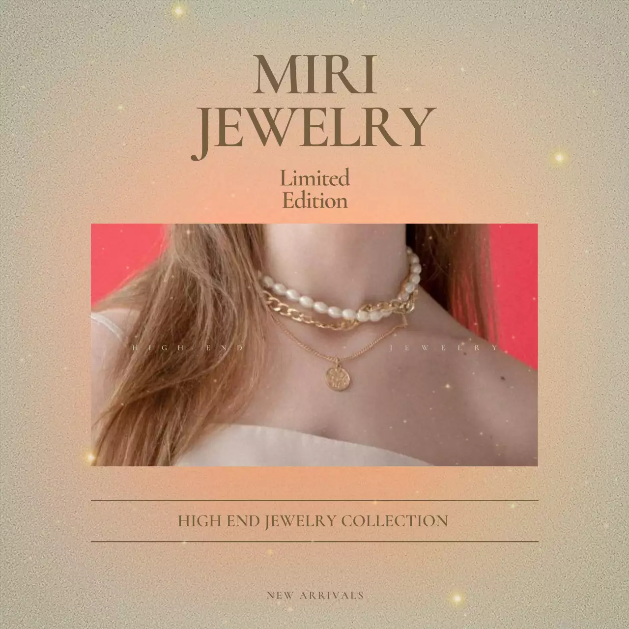 베이지 고급 주얼리 광고