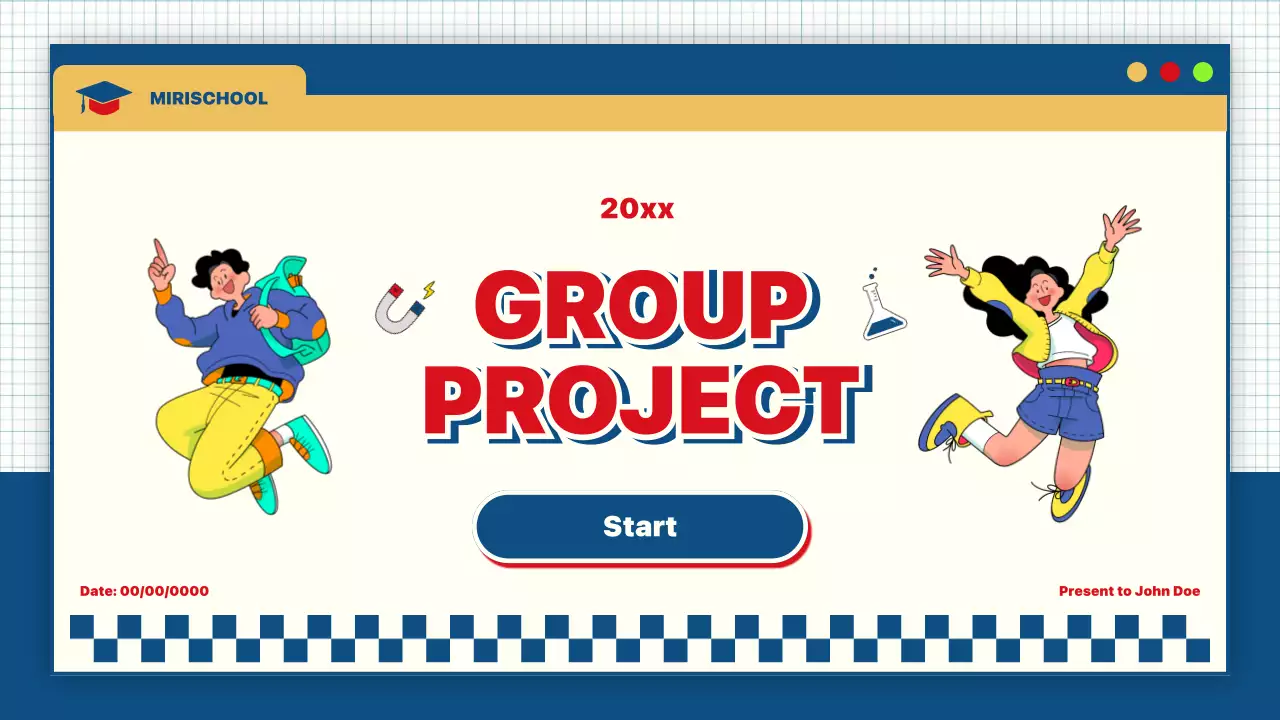 Blue Trendy School Presentation