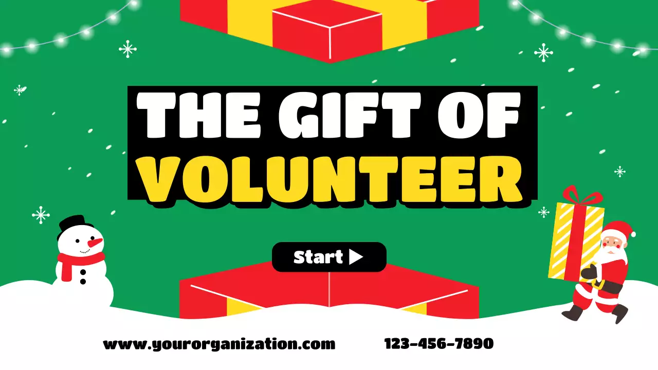 Green Simple Volunteer Announcement Presentation