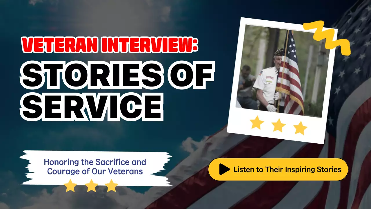 Blue Traditional Veteran Interview Announcement YouTube Thumbnail