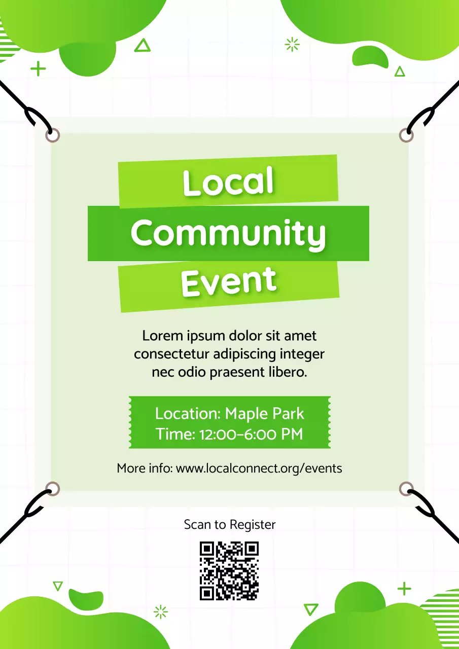 Green Modern Community Event Invitation Poster