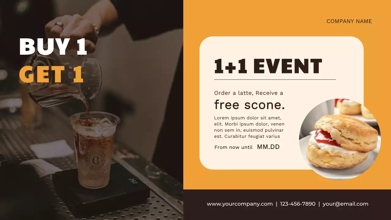 Orange Trendy Coffee Promotion Presentation