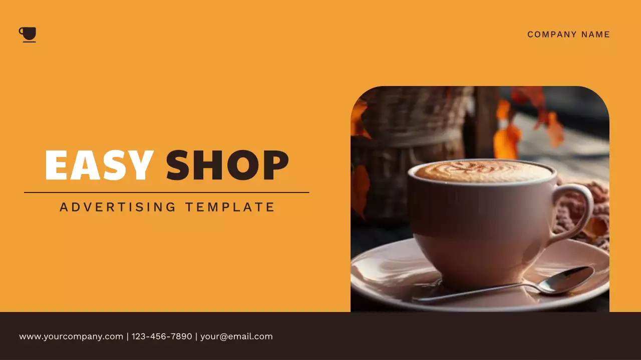 Orange Trendy Coffee Promotion Presentation