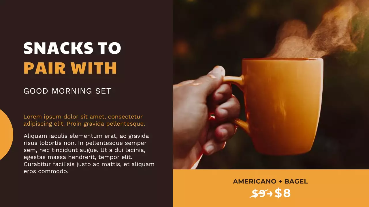 Orange Trendy Coffee Promotion Presentation