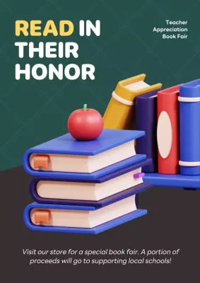 Green Minimal Book Promotion Poster