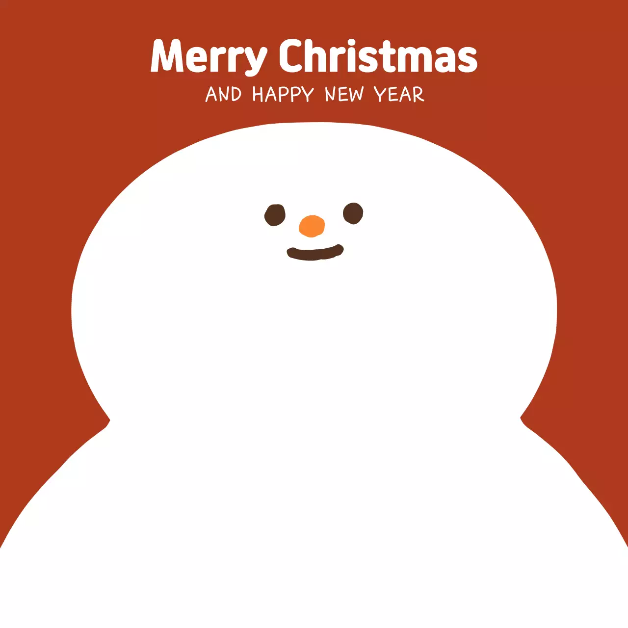 빨강 심플 크리스마스 카드