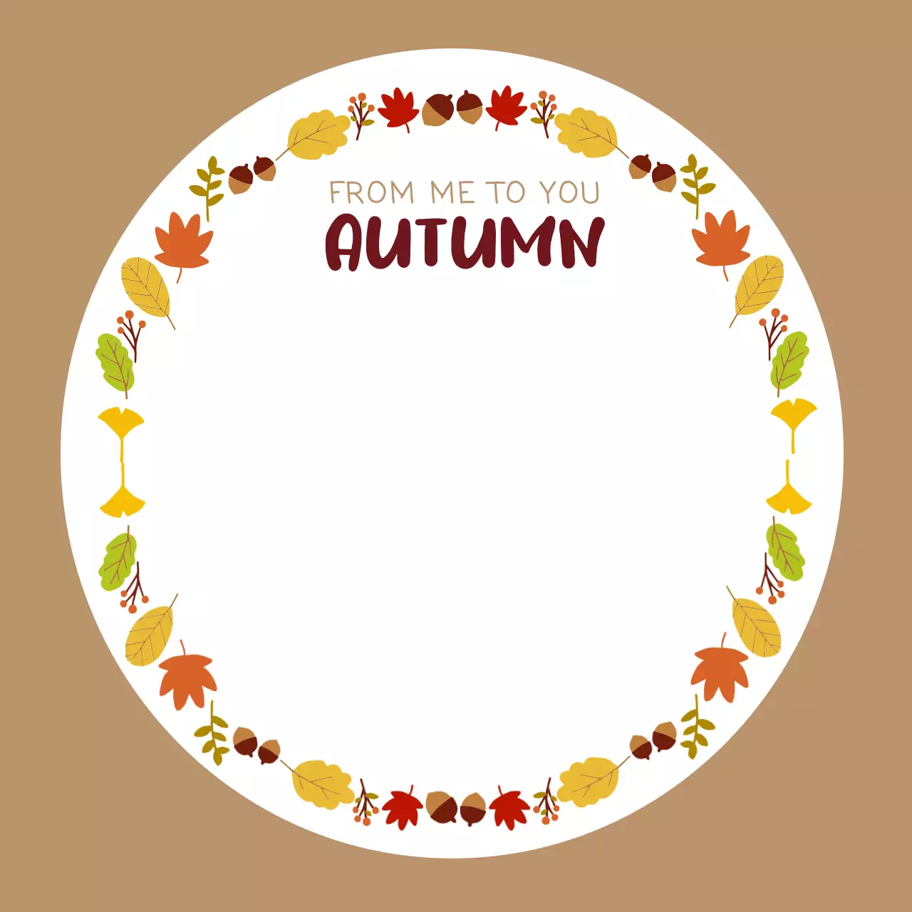 베이지 심플 가을 엽서