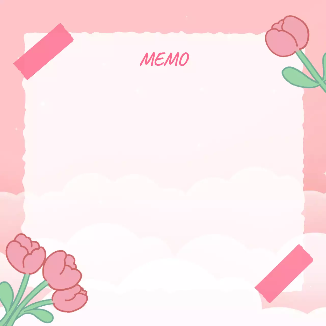 Tata Letak Desain Catatan Bunga Merah Muda