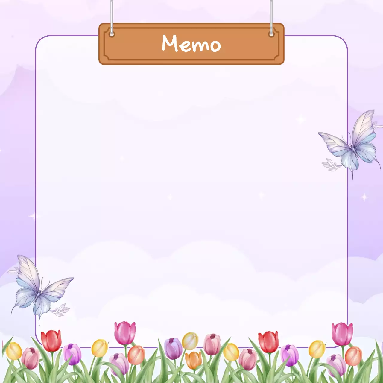 Tata Letak Desain Catatan Bunga Ungu