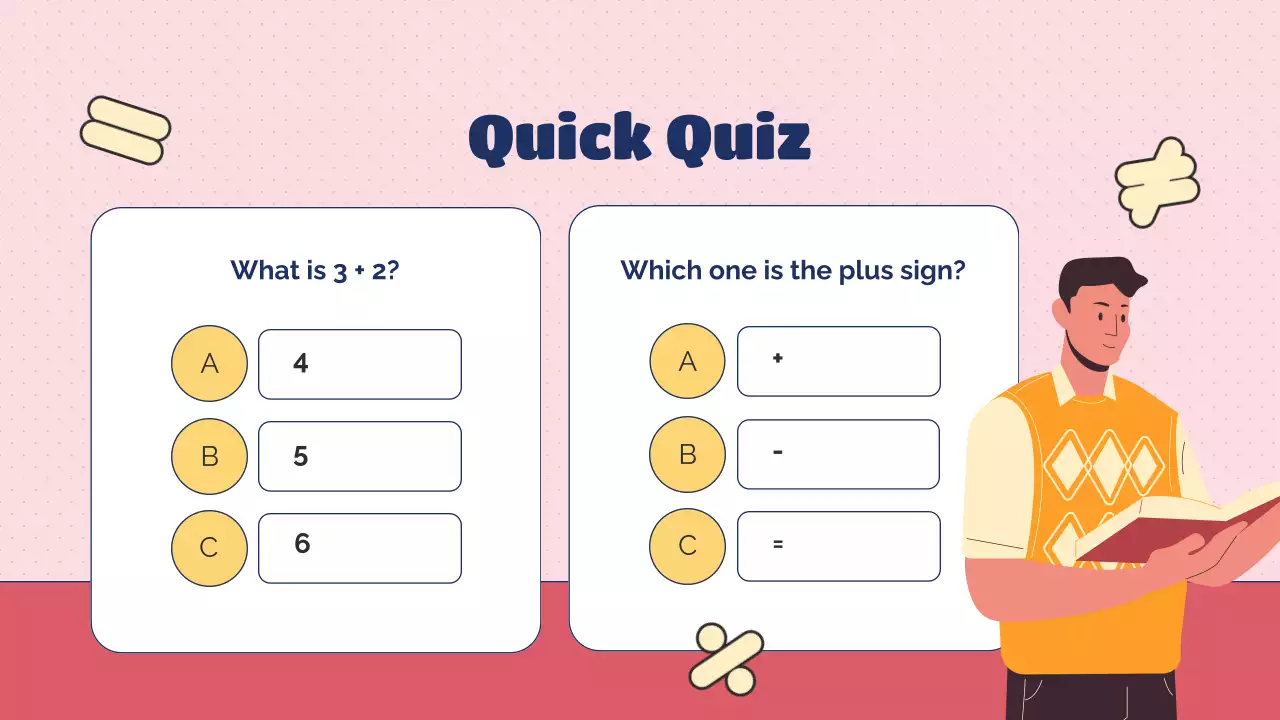 핑크 심플 수학 수업 프레젠테이션