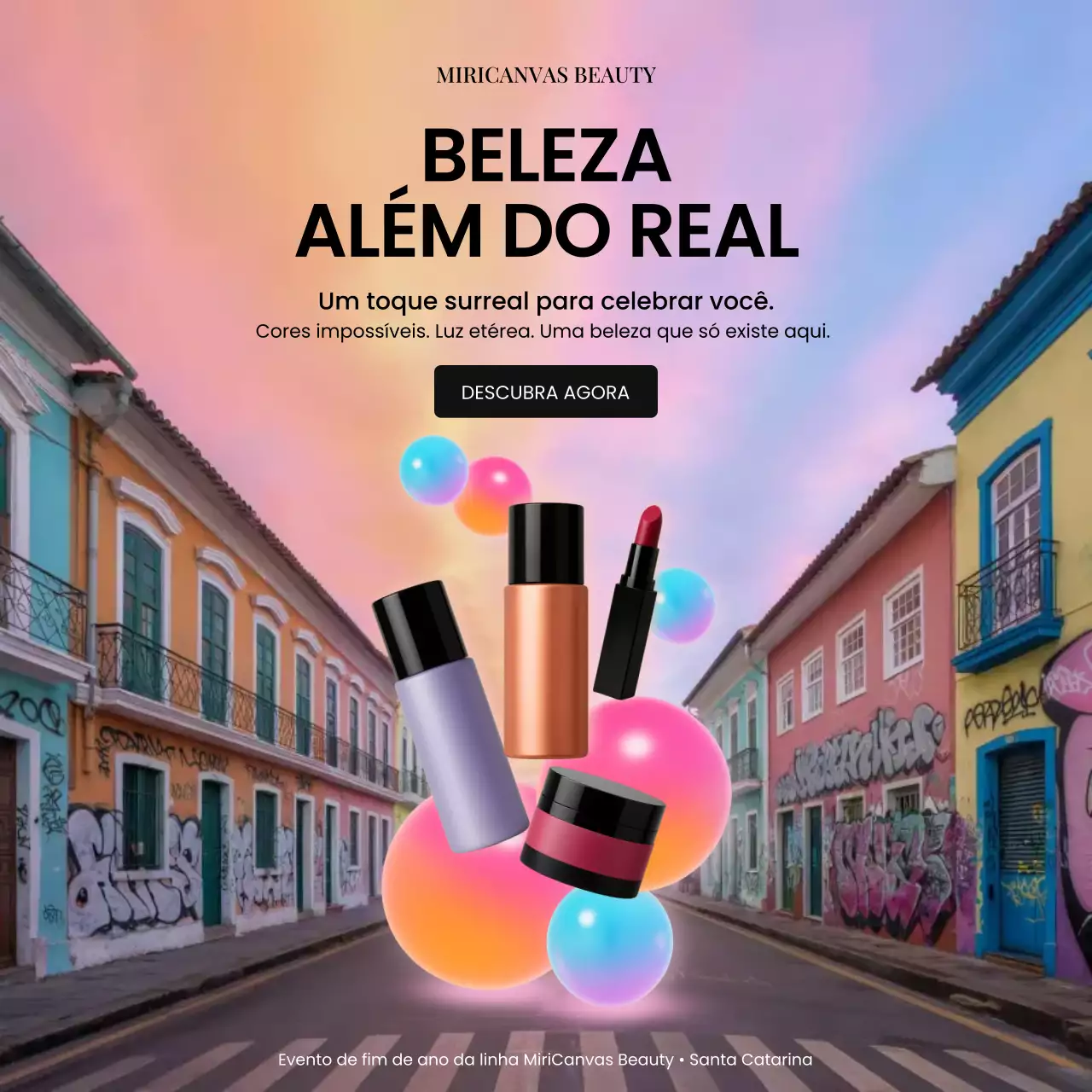 Postagem de promoção de beleza da Rainbow Trendy nas redes sociais