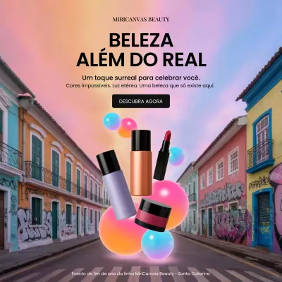 Postagem de promoção de beleza da Rainbow Trendy nas redes sociais