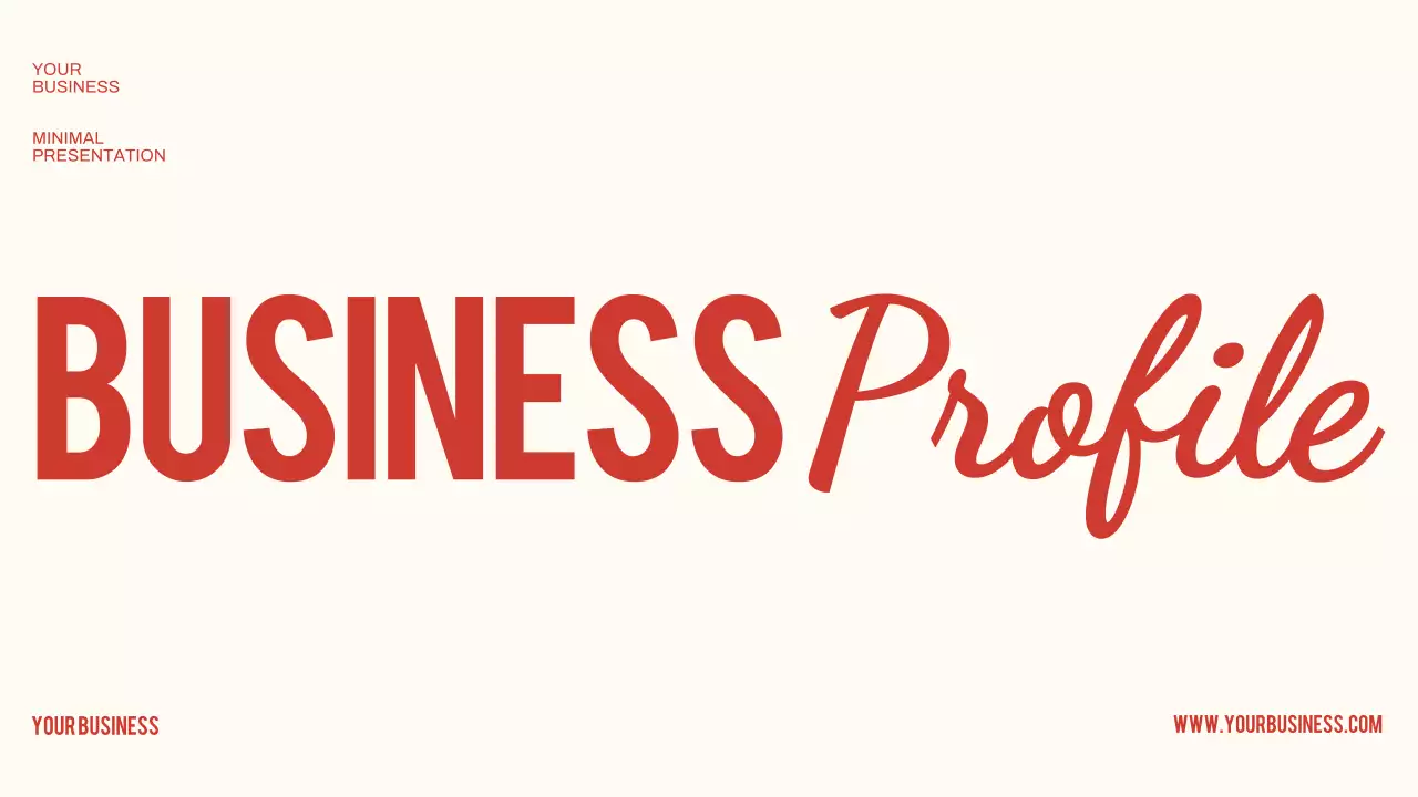 Red Minimal Business Presentation