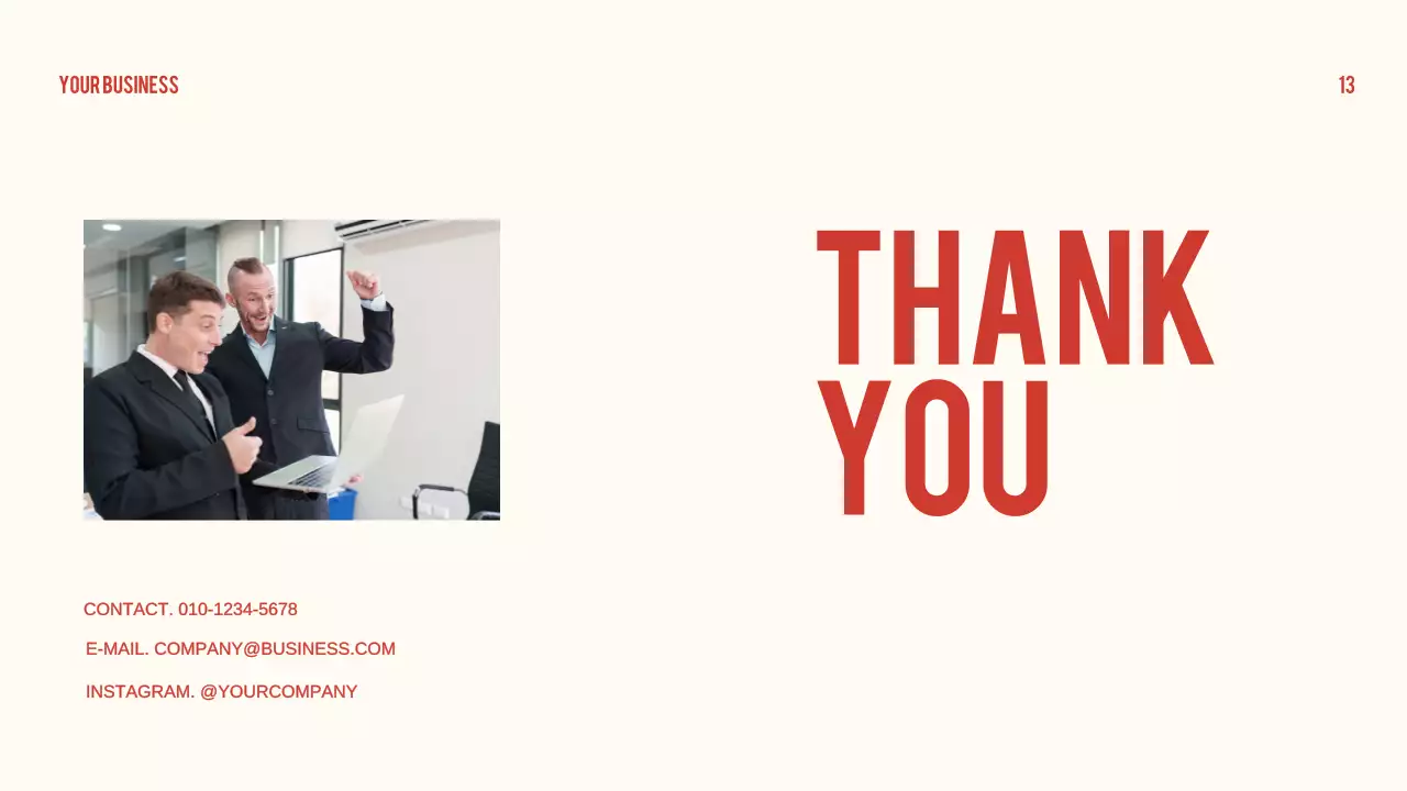 Red Minimal Business Presentation