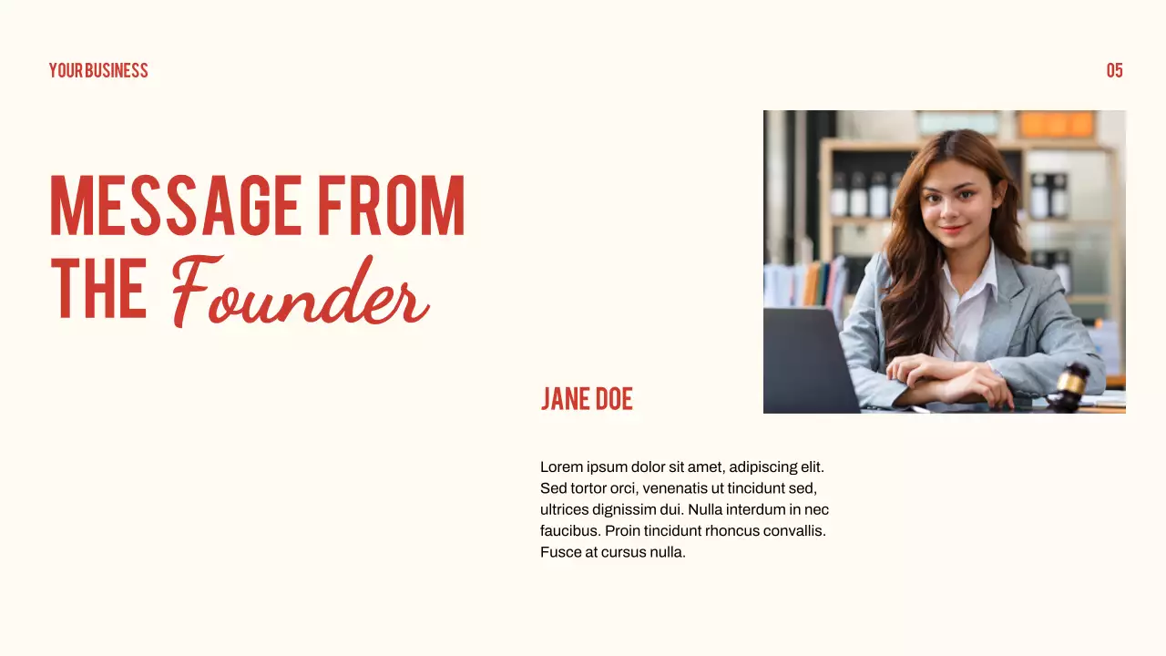 Red Minimal Business Presentation